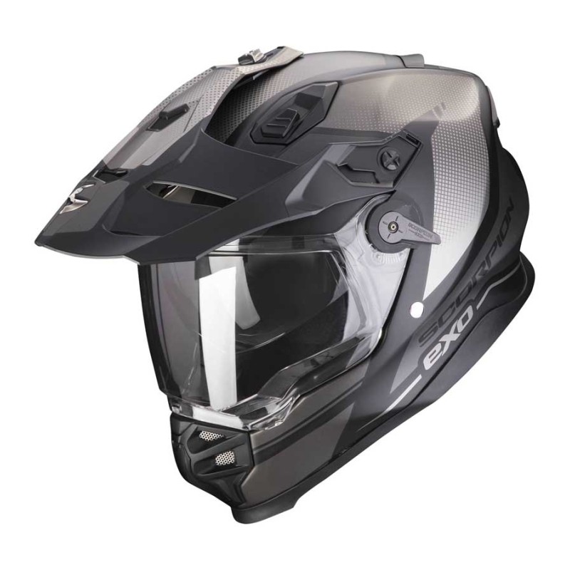 CASCO SCORPION ADF-9000 AIR TRAIL NEGRO MATE / PLATA