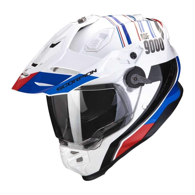 CASCO SCORPION ADF-9000 AIR DERSERT BLANCO / AZUL / ROJO