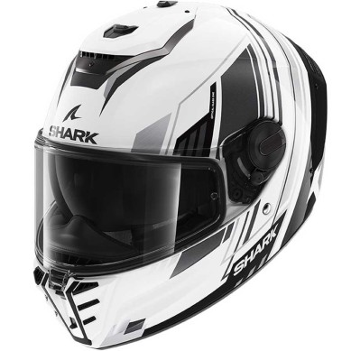CASCO INTEGRAL SHARK SPARTAN RS BYHRON BLANCO / NEGRO BRILLO