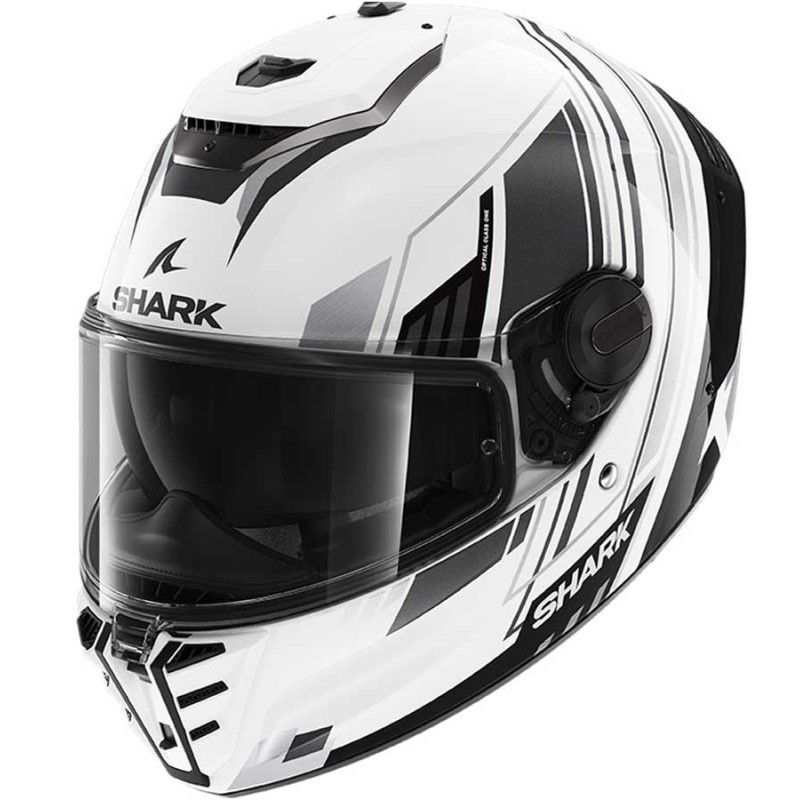 CASCO INTEGRAL SHARK SPARTAN RS BYHRON BLANCO / NEGRO BRILLO