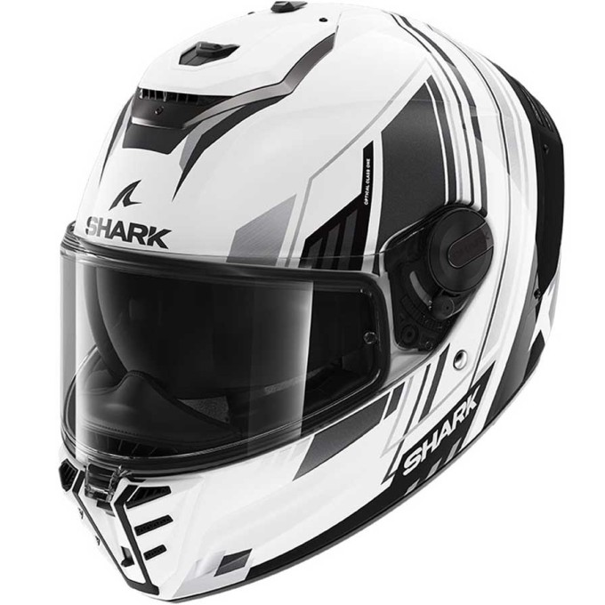 CASCO INTEGRAL SHARK SPARTAN RS BYHRON BLANCO / NEGRO BRILLO