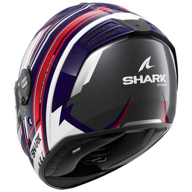 CASCO SHARK SPARTAN RS BYHRON AZUL / BLANCO / CROMO