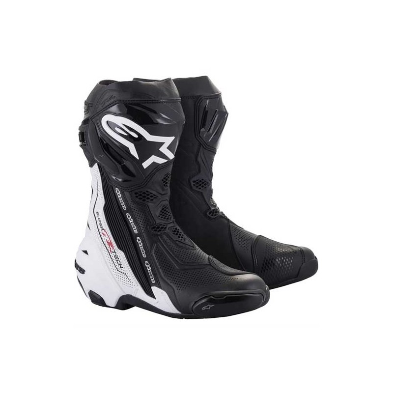 BOTAS DE MOTO ALPINESTARS SUPERTECH R VENTILADAS NEGRO / BLANCO