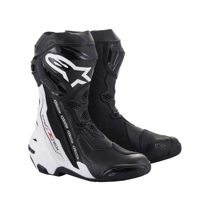 BOTAS DE MOTO ALPINESTARS SUPERTECH R VENTILADAS NEGRO / BLANCO