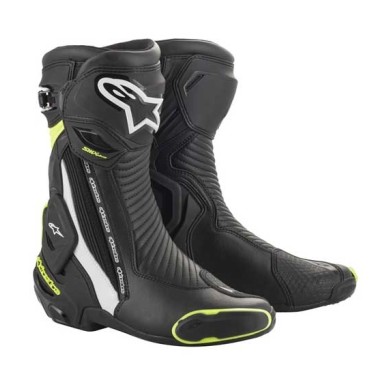 BOTAS ALPINESTARS SMX PLUS V2 NEGRO / BLANCO / AMARILLO FLUOR