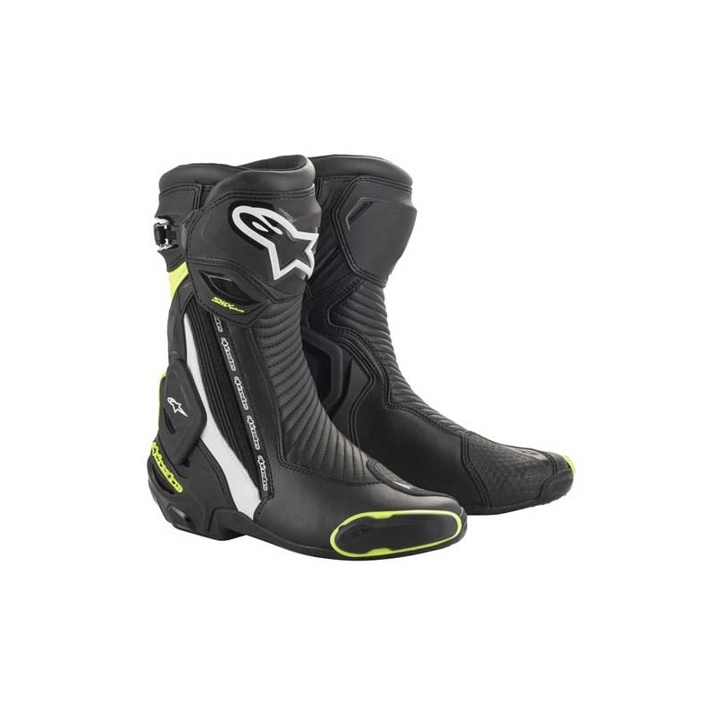 BOTAS ALPINESTARS SMX PLUS V2 NEGRO / BLANCO / AMARILLO FLUOR