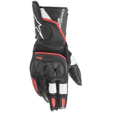 GUANTES ALPINESTARS SP-2 V3 NEGRO / BLANCO / ROJO 35582211304