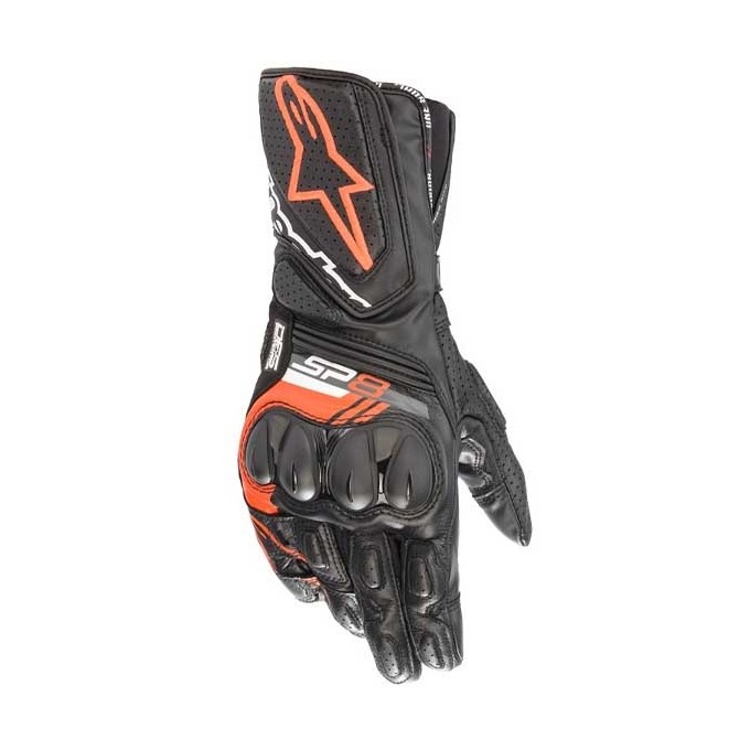 GUANTES ALPINESTARS SP-8 V3 NEGRO / ROJO FLUOR