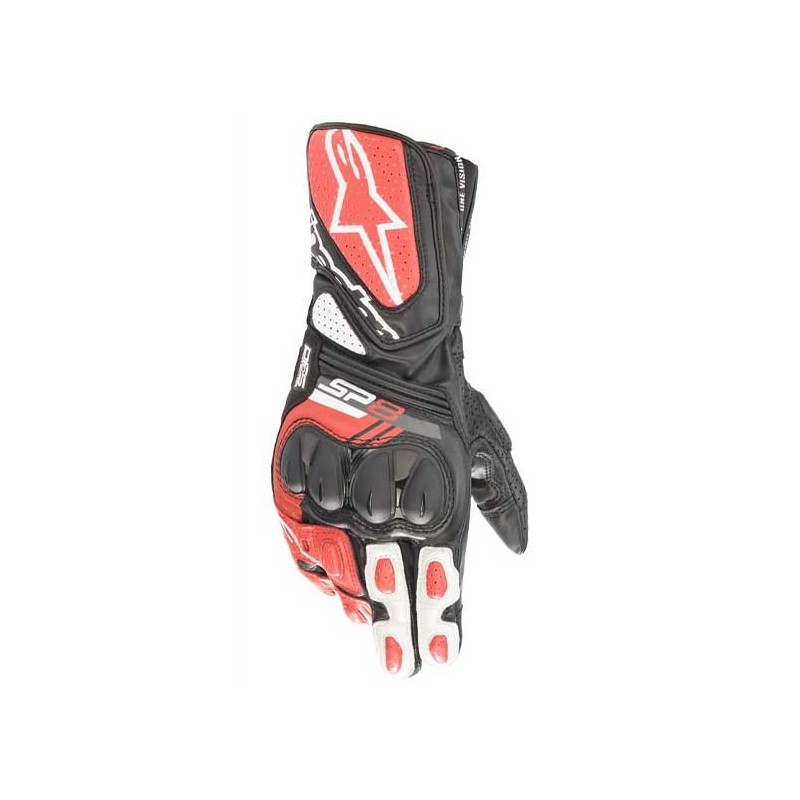 GUANTES ALPINESTARS SP-8 V3 NEGRO / BLANCO / ROJO