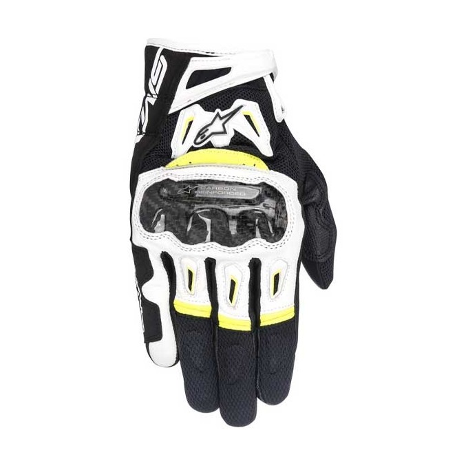  GUANTES ALPINESTAR SMX-2 AIR CARBON V2 BLANCO / NEGRO / AMARILLO FLUOR 3567717125