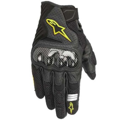 GUANTES ALPINESTARS SMX-1 AIR V2 NEGRO / AMARILLO FLUOR
