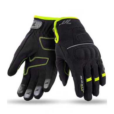 GUANTES DE MOTO DE INVIERNO HOMBRE SEVENTY DEGREES SD-C43 NEGRO/AMARILLO
