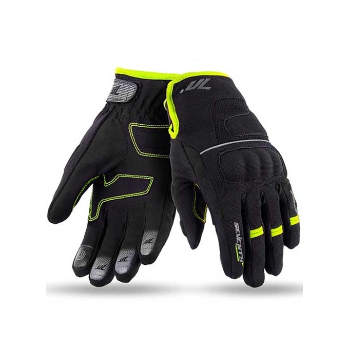 GUANTES DE MOTO DE INVIERNO HOMBRE SEVENTY DEGREES SD-C43 NEGRO/AMARILLO