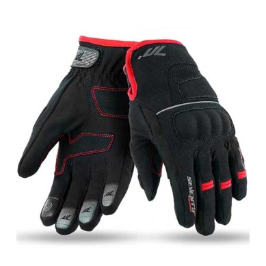 GUANTES DE MOTO DE INVIERNO HOMBRE SEVENTY DEGREES SD-C43 NEGRO/ROJO