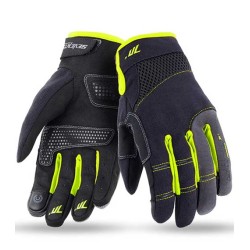 GUANTES DE VERANO HOMBRE SEVENTY DEGREES SD-C48 NEGRO/AMARILLO FLUOR