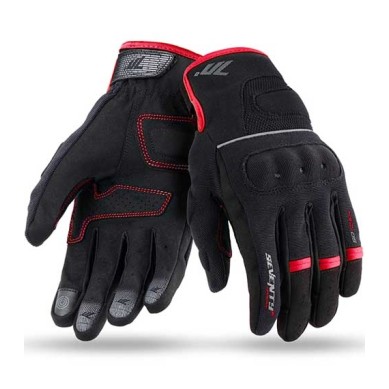 GUANTES DE VERANO MOTO HOMBRE SEVENTY DEGREES SD-C54 NEGRO/ROJO