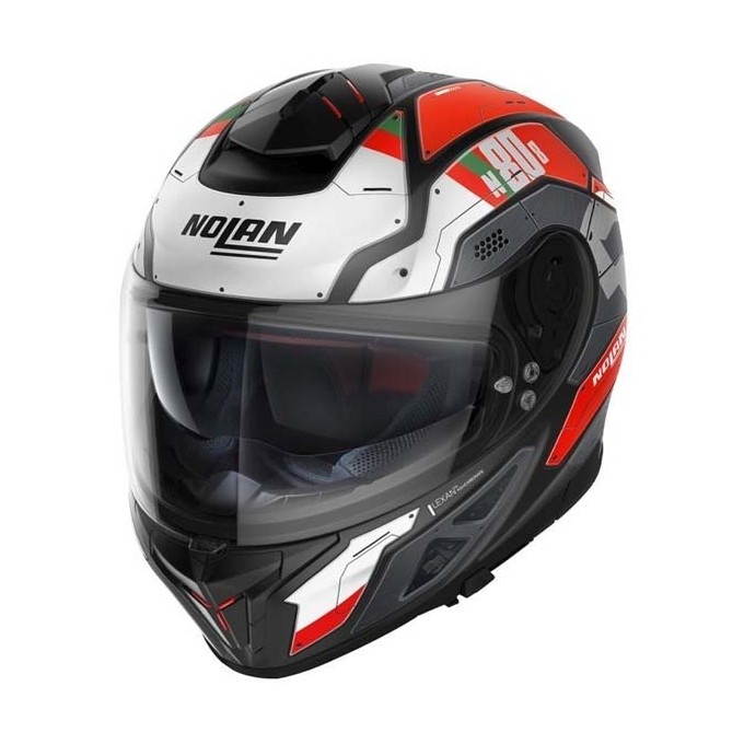 CASCO NOLAN N80-8 STARSCREAM N-COM BLANCO/ROJO MATE 35