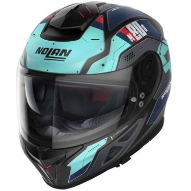 CASCO NOLAN N80-8 STARSCREAM N-COM NEGRO/AZUL MATE 37
