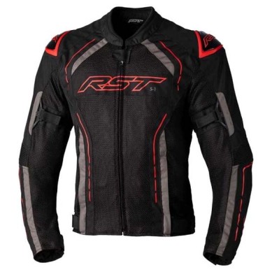 CHAQUETA VERANO HOMBRE RST S-1 MESH NEGRO/ROJO