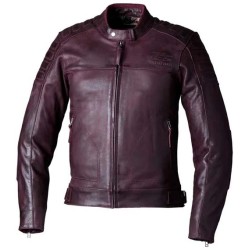 CHAQUETA DE PIEL HOMBRE RST BRANDISH 2 OXBLOOD