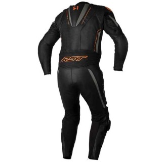MONO DE PIEL UNA PIEZA HOMBRE RST S-1 NEGRO/NARANJA