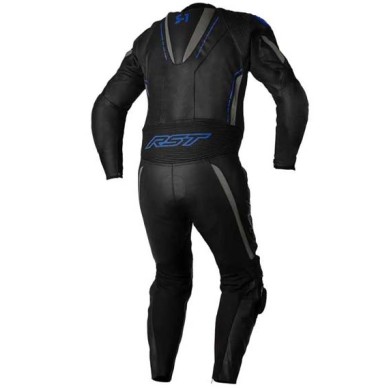 MONO DE PIEL UNA PIEZA HOMBRE RST S-1 NEGRO/AZUL