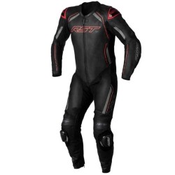 MONO DE PIEL UNA PIEZA HOMBRE RST S-1 NEGRO/ROJO