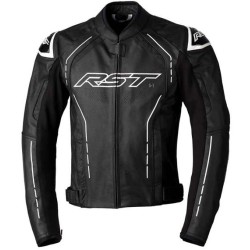 CHAQUETA DE PIEL HOMBRE RST S-1 NEGRO/BLANCO