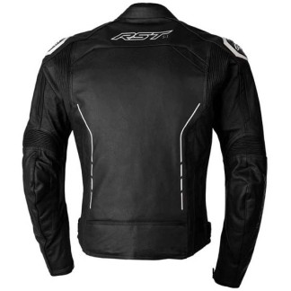 CHAQUETA DE PIEL HOMBRE RST S-1 NEGRO/BLANCO