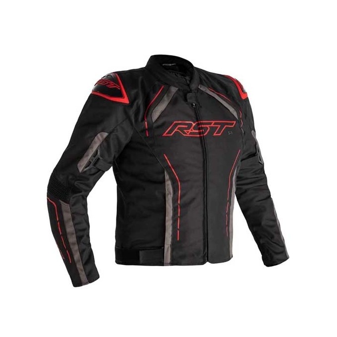 CHAQUETA HOMBRE RST S-1 NEGRO/GRIS/ROJO