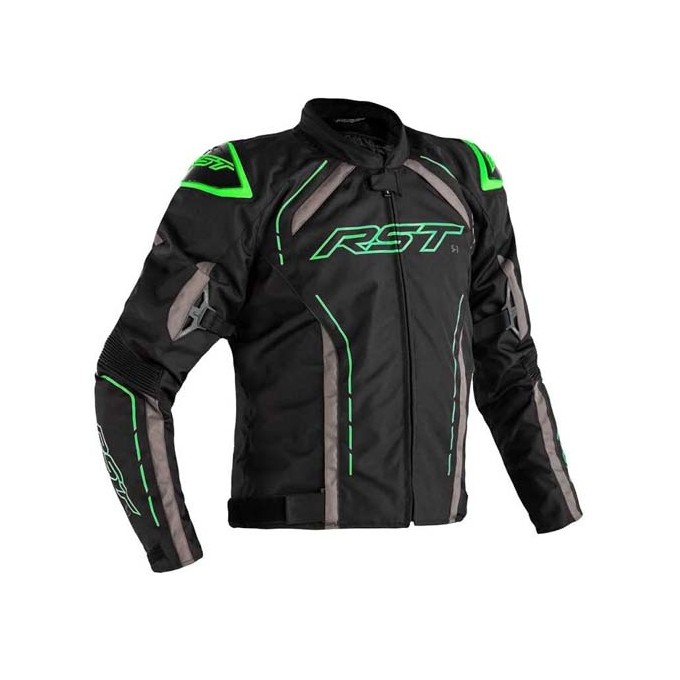 CHAQUETA HOMBRE RST S-1 NEGRO/VERDE/GRIS