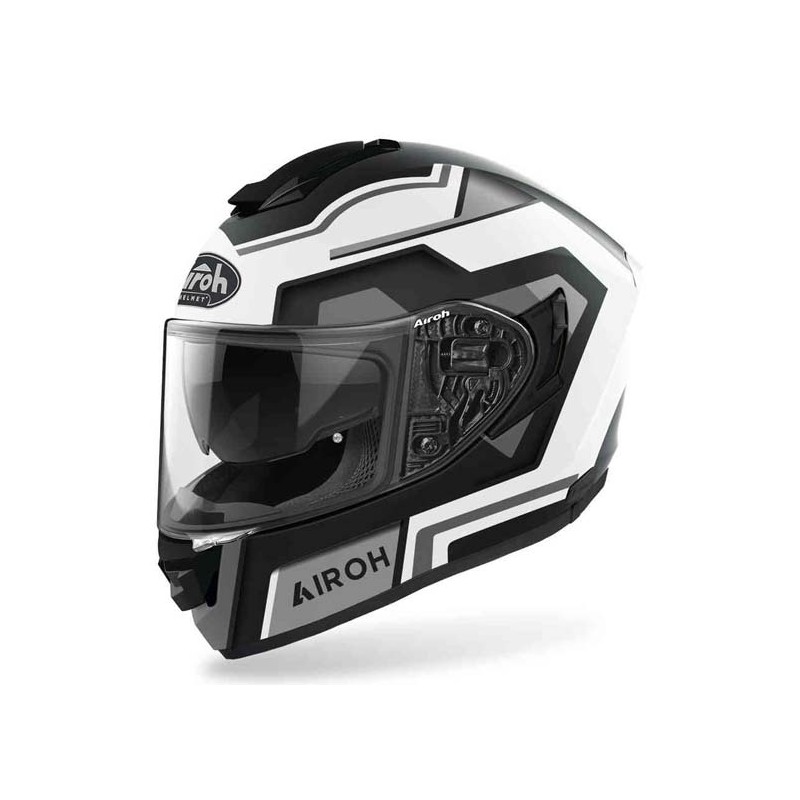 CASCO INTEGRAL AIROH ST.501 SQUARE NEGRO MATE