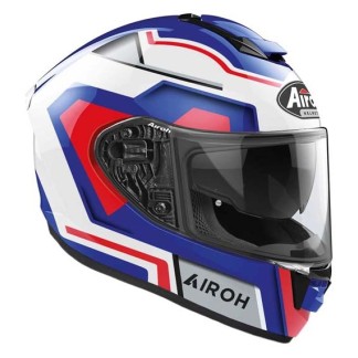 CASCO INTEGRAL AIROH ST.501 SQUARE ROJO/AZUL BRILLO