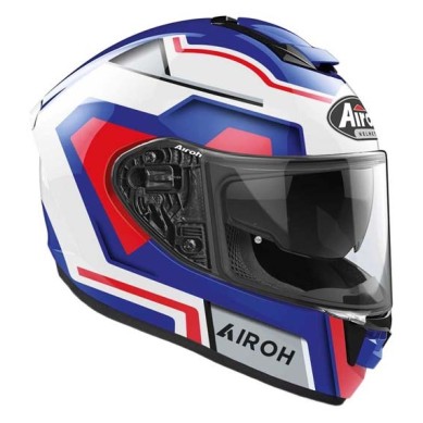 CASCO INTEGRAL AIROH ST.501 SQUARE ROJO/AZUL BRILLO