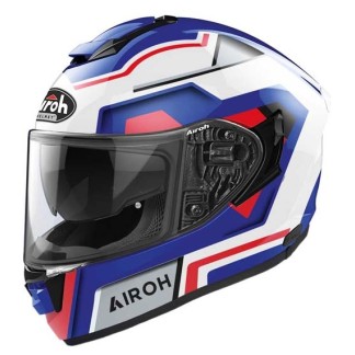 CASCO INTEGRAL AIROH ST.501 SQUARE ROJO/AZUL BRILLO