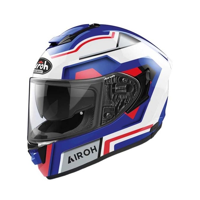 CASCO INTEGRAL AIROH ST.501 SQUARE ROJO/AZUL BRILLO