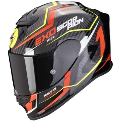CASCO SCORPION EXO R1 EVO AIR COUP NEGRO/ROJO/AMARILLO