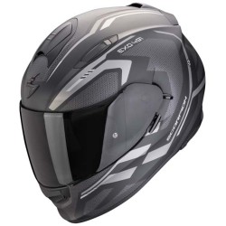CASCO SCORPION EXO-491 KRIPTA NEGRO MATE/PLATA