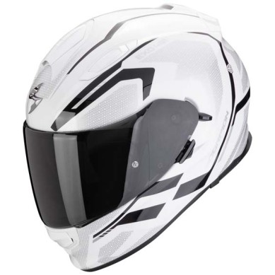 CASCO SCORPION EXO-491 KRIPTA BLANCO/NEGRO