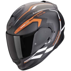 CASCO SCORPION EXO-491 KRIPTA NEGRO MATE/NARANJA/BLANCO
