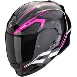 CASCO SCORPION EXO-491 KRIPTA NEGRO MATE/ROSA/BLANCO