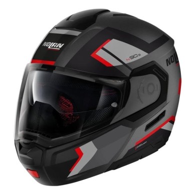CASCO MODULAR NOLAN N90-3 06 LIGHTHOUSE GRIS/ROJO 47 TALLA S - M - L