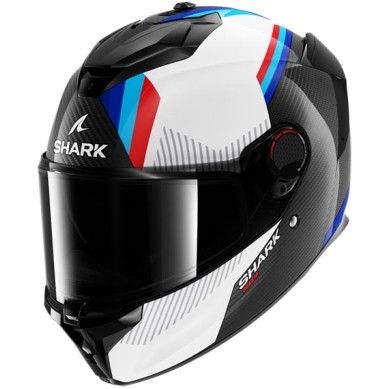 CASCO INTEGRAL SHARK SPARTAN GT PRO CARBON DOKHTA BLANCO / AZUL