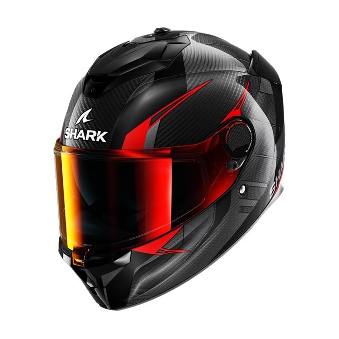 CASCO INTEGRAL SHARK SPARTAN GT PRO CARBON KULTRAM NEGRO / ROJO