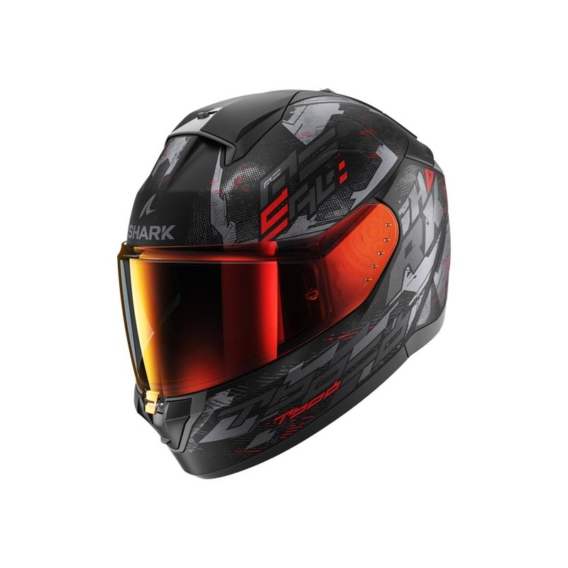 CASCO INTEGRAL SHARK RIDILL 2 MOLOKAI MAT NEGRO / ANTARCITA / ROJO