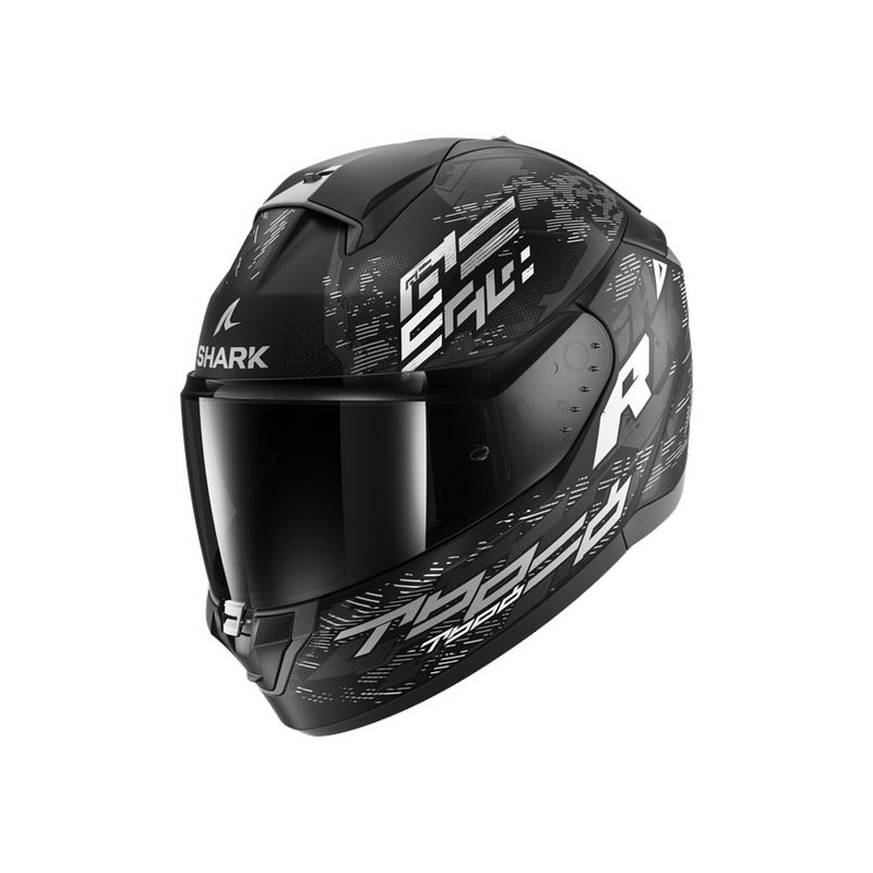 CASCO INTEGRAL SHARK RIDILL 2 MOLOKAI NEGRO / BLANCO / PLATA