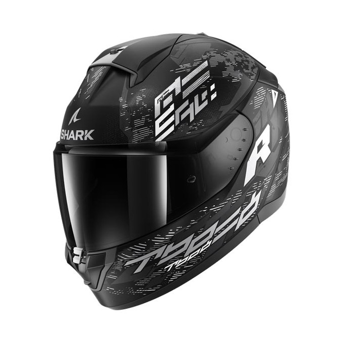 CASCO INTEGRAL SHARK RIDILL 2 MOLOKAI NEGRO / BLANCO / PLATA