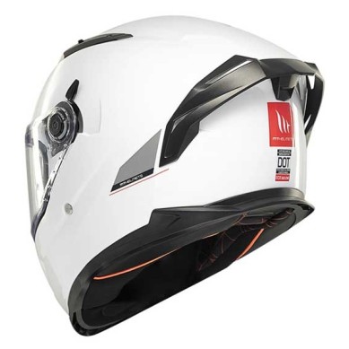 CASCO MT HELMETS BRAKER SV SOLID A0 BLANCO PERLA BRILLO