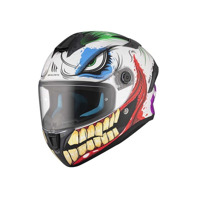 CASCO MT HELMETS TARGO S JOKE A5 BRILLO NEGRO / COLOR