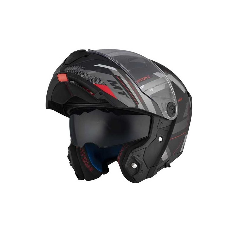 CASCO MT HELMETS ATOM 2 SV BAST D5 NEGRO MATE